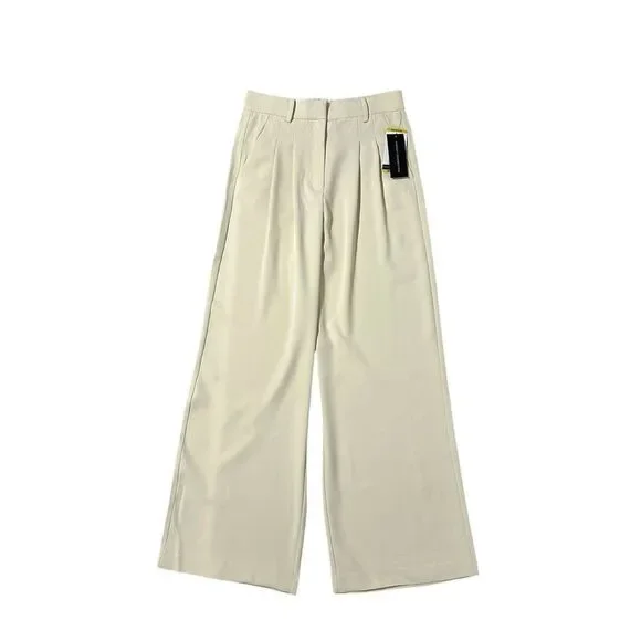 French Connection Women's Wide Leg Trouser Tan Size Medium - Picture 6 of 16